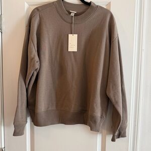 A New Day Taupe Crewneck Pullover